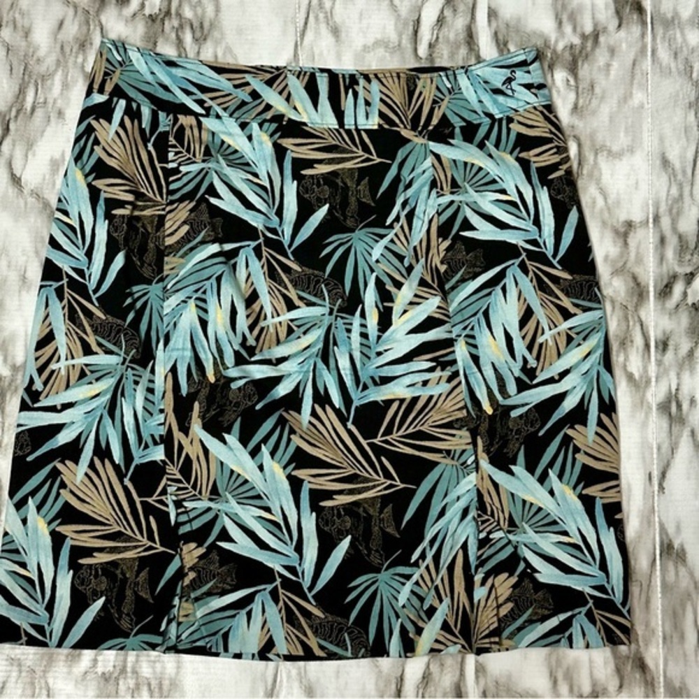Columbia Blue A-line Mini Skirt River Resort Wear Lightweight Casual Tropical